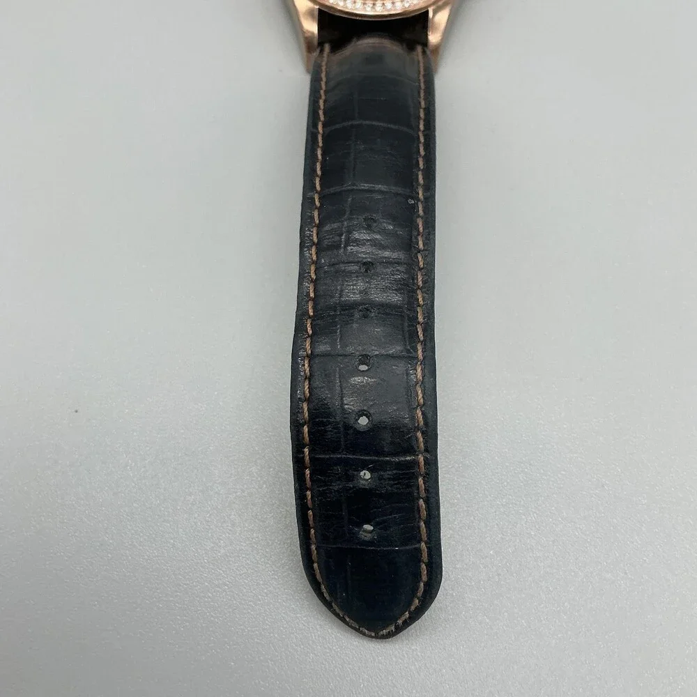 Brosway Dolls Womens Watch 37mm Black Dial Rose Gold Tone Crystal New Battery
